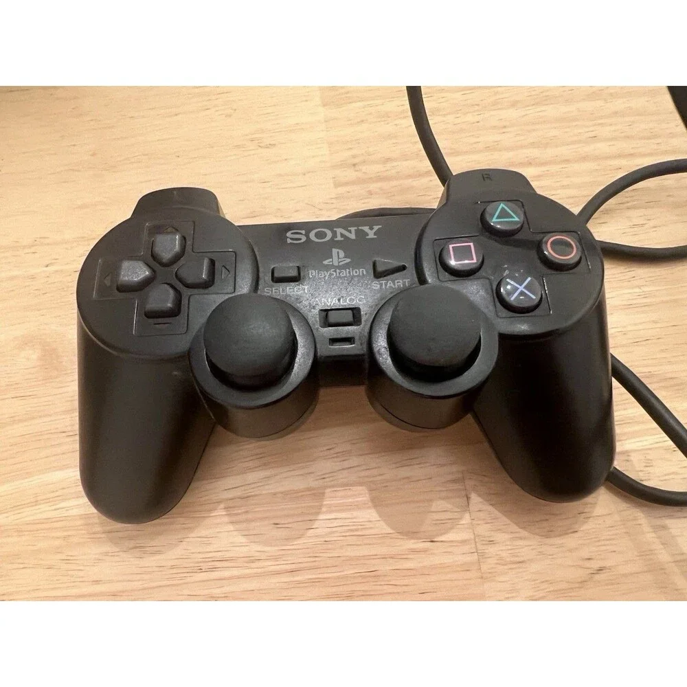Sony PS2 BLACK Wired Controller OEM DualShock PlayStation 2 AUTHENTIC